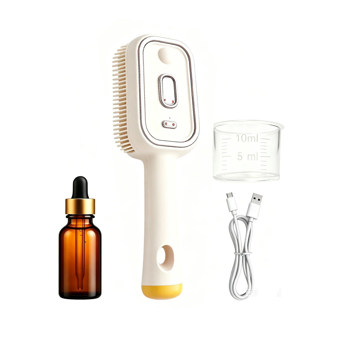 2026 New Electric Spray Air Cushion Massage Hair Brush Steaming Hair Straightener Brush Hairdressing Steam Brush with Hair Oil