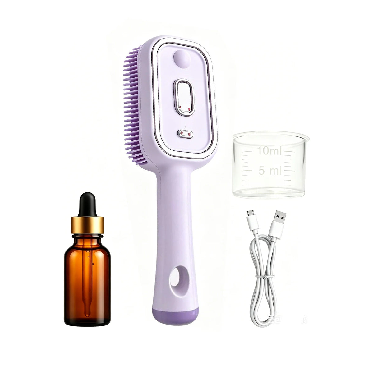 2026 New Electric Spray Air Cushion Massage Hair Brush Steaming Hair Straightener Brush Hairdressing Steam Brush with Hair Oil