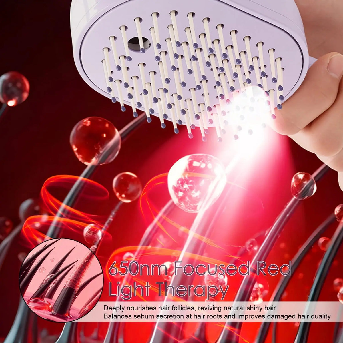 2026 New Electric Spray Air Cushion Massage Hair Brush Steaming Hair Straightener Brush Hairdressing Steam Brush with Hair Oil