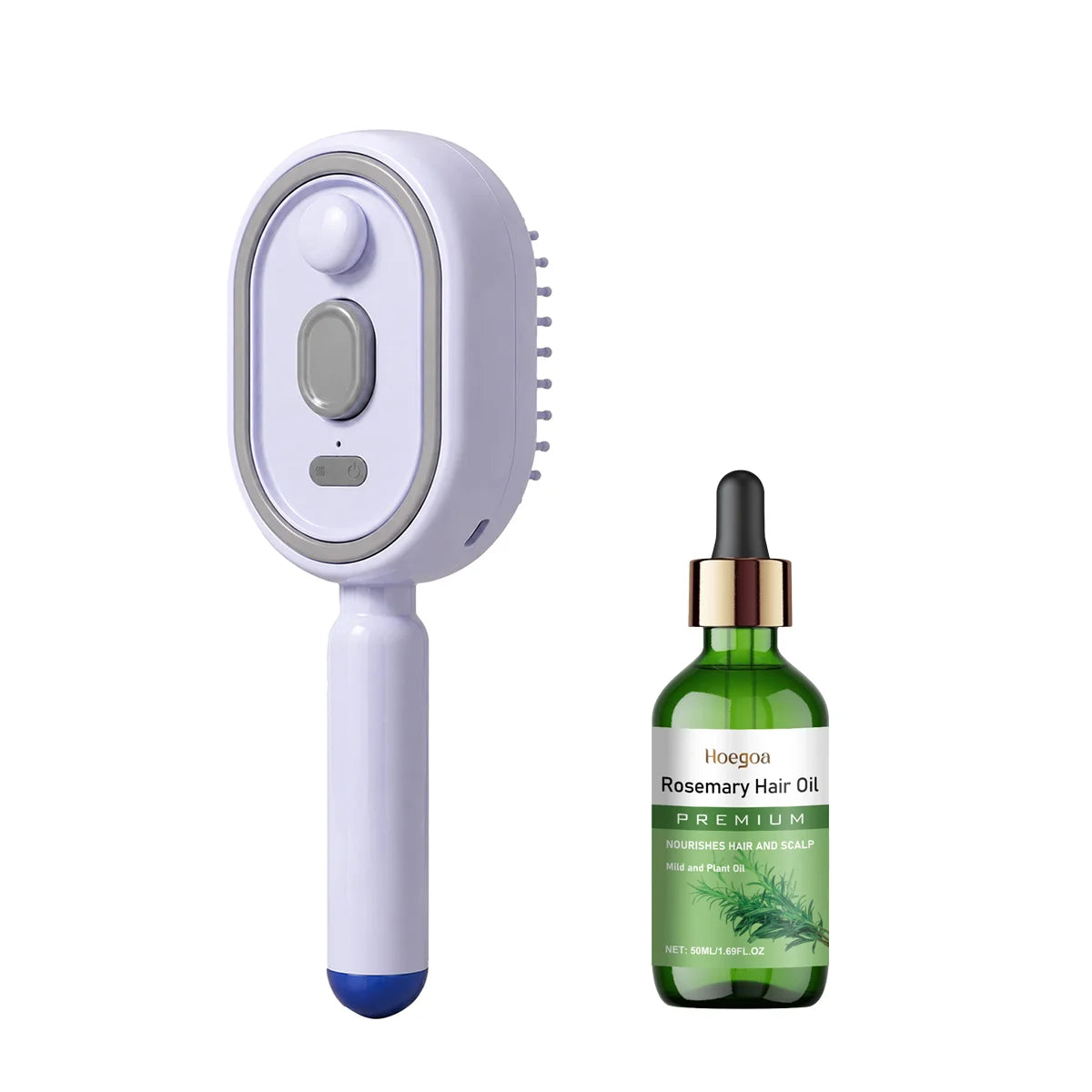 2026 New Electric Spray Air Cushion Massage Hair Brush Steaming Hair Straightener Brush Hairdressing Steam Brush with Hair Oil