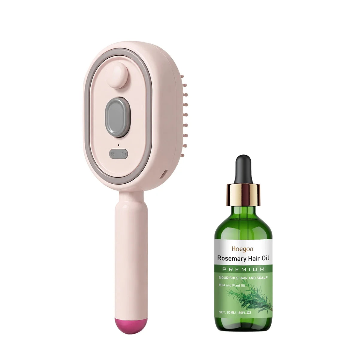 2026 New Electric Spray Air Cushion Massage Hair Brush Steaming Hair Straightener Brush Hairdressing Steam Brush with Hair Oil