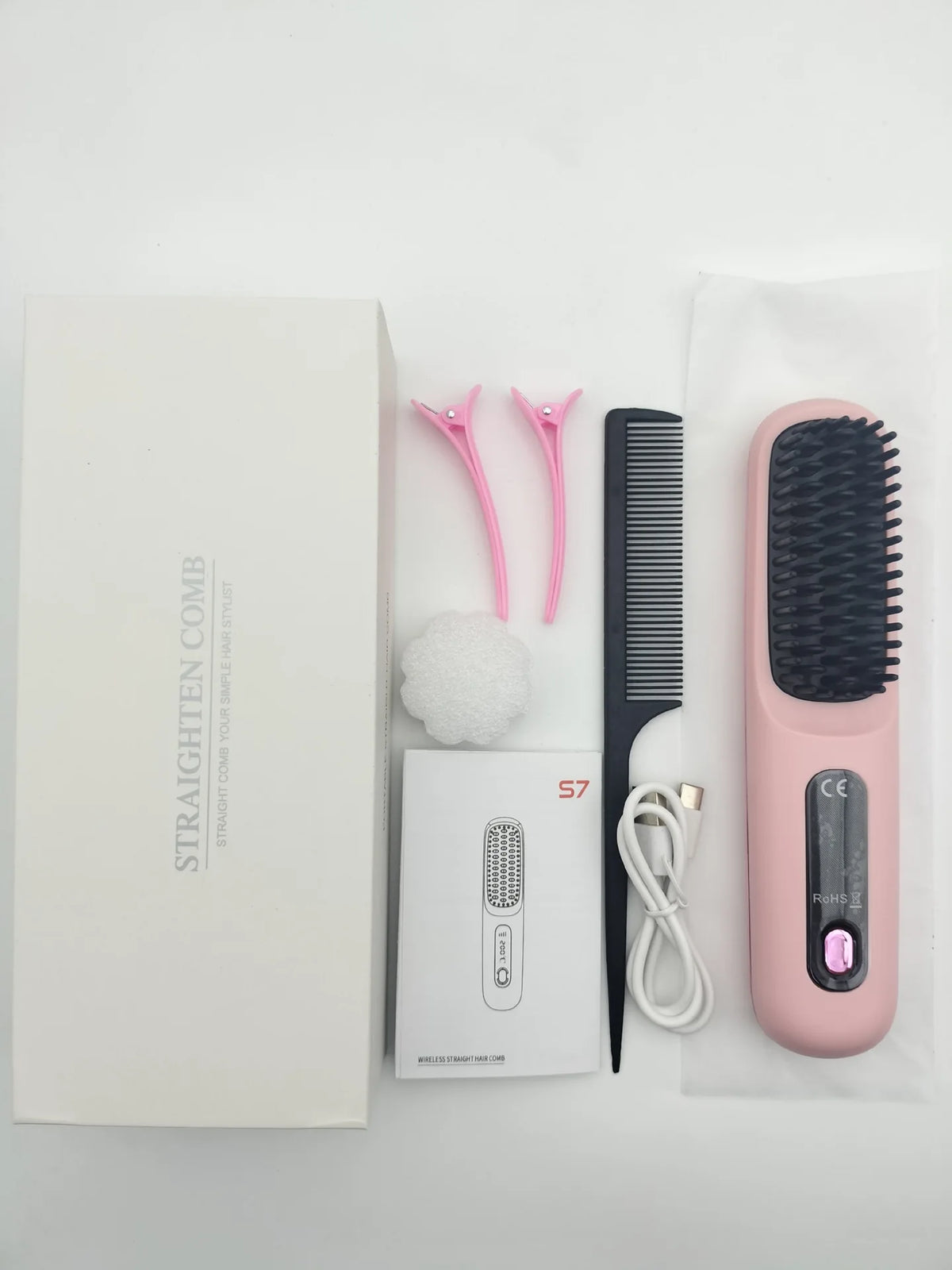 Portable Cordless Hair Straightener Brush