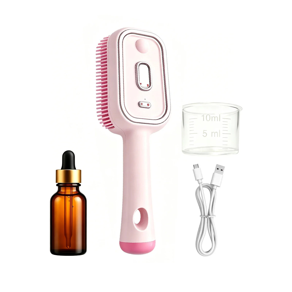 2026 New Electric Spray Air Cushion Massage Hair Brush Steaming Hair Straightener Brush Hairdressing Steam Brush with Hair Oil